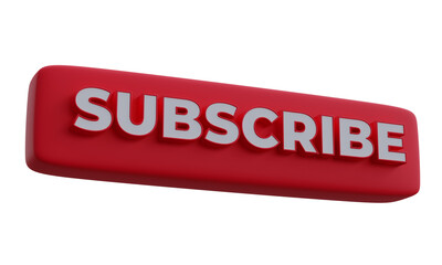 subscribe button 3d illustration