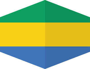 Gabon flag background with cloth texture.Gabon Flag vector illustration eps10.