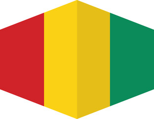 Fototapeta premium Guinea flag background with cloth texture.Guinea Flag vector illustration eps10.