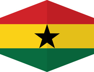 Ghana flag background with cloth texture.Ghana Flag vector illustration eps10.