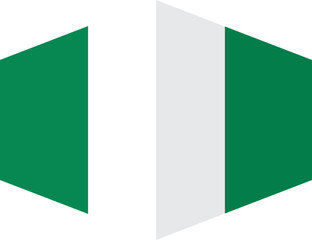 Nigeria flag background with cloth texture.Nigeria Flag vector illustration eps10.