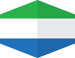 Sierra Leone flag background with cloth texture.Sierra Leone Flag vector illustration eps10.