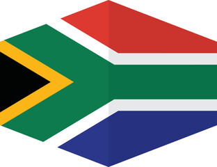 South Africa flag background with cloth texture.South Africa Flag vector illustration eps10.