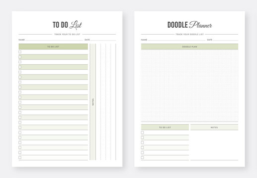 To Do List. Daily Note Planners. Checklist planner. To Do list notes. to-do list. Daily Schedule & Agenda Planner. Doodle planner. Daily to-do list. Set of Planners. Vector planner.