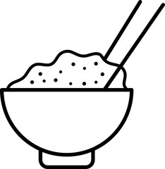 Rice bowl icon sign vector,Symbol, logo illustration on white background..eps