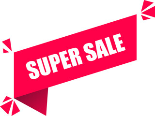 Super Sale Banner Isolated on White Background ..eps