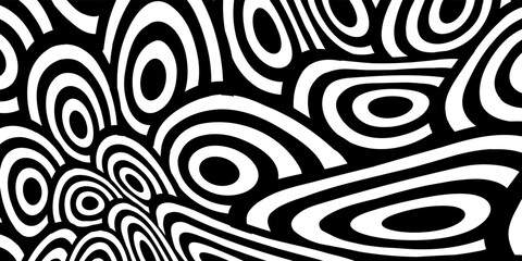 Modern abstract background with optical wave lines. Black and white minimal stripe line decoration background. Vector EPS 10