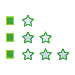 Evaluation business people icon with green outline style. evaluation, review, business, line, service, report. Vector Illustration