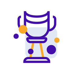 Achievement business people icon with orange purple outline style. symbol, achievement, success, sign, business, winner, outline. Vector Illustration