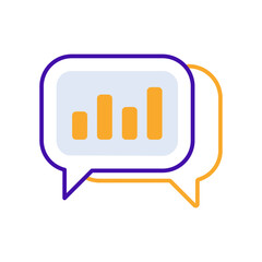 Consulting business people icon with orange purple outline style. sign, symbol, business, consulting, team, service, line. Vector Illustration