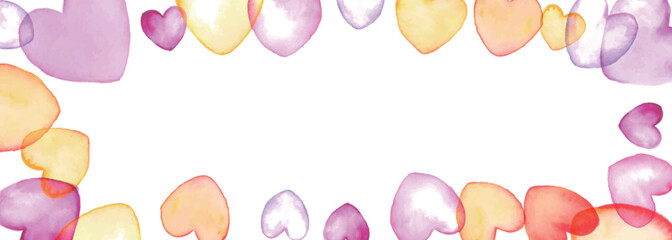 水彩画。水彩タッチのハート背景。ピンクの水彩ハートの壁紙。バレンタインの暖色シンプル背景。
Watercolor painting. Watercolor touch heart background. Pink watercolor hearts wallpaper. Valentine warm color simple background.