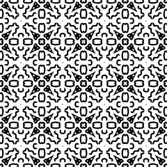 Seamless pattern of black shapes on white background.