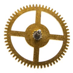one industrial clock brass gear wheel