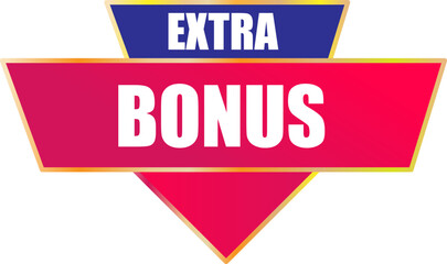 Modern Tooltip With Text Extra Bonus on white background..eps