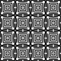 Seamless pattern of black shapes on white background.