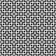 
Seamless pattern of black shapes on white background.