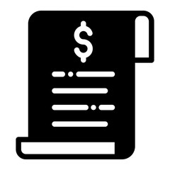 invoice glyph icon