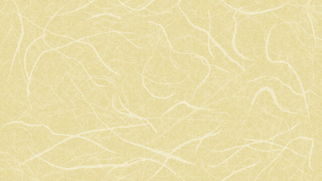 太い繊維の入った和紙風の背景・テクスチャー素材　8K UHDサイズ　明るい・薄い・淡い黄色