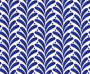 Floral blue pattern