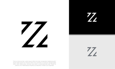 Obraz premium Initials Z logo design. Initial Letter Logo.