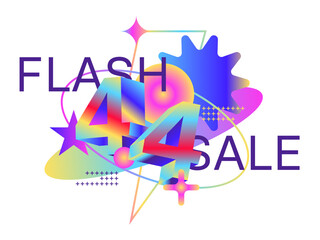 Flash sale promotion. Sale badge banner design