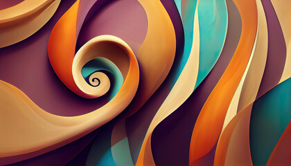 Hypnotic swirls as abstract wallpaper background design