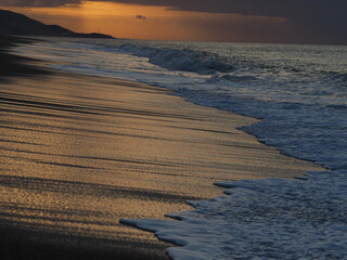 sunset on the beach