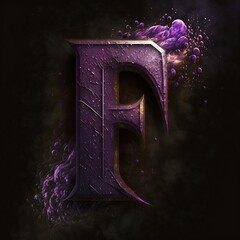 Letter F: Purple