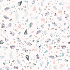 Terrazzo Texture Vector. Flooring Seamless Pattern