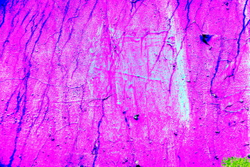 Smudges and stains of paint on a concrete wall. Changed color scheme.