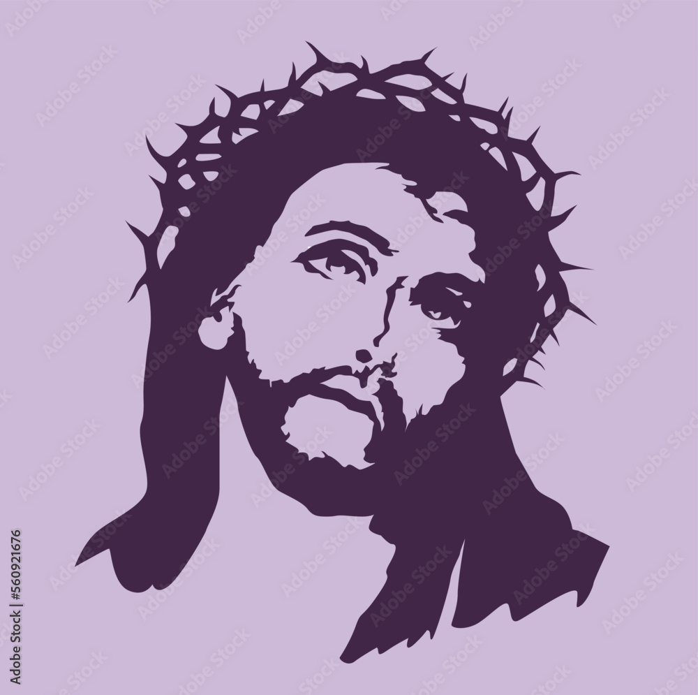 Wall mural THESE HIGH QUALITY JESUS VECTOR FOR USING VARIOUS TYPES OF DESIGN WORKS LIKE T-SHIRT, LOGO, TATTOO AND HOME WALL DESIGN