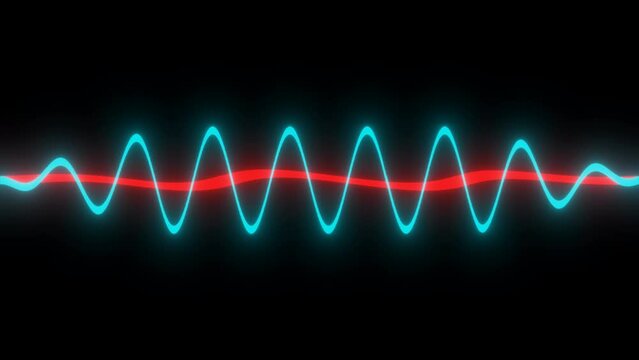 Animation of electric waves. Video in alpha channel. You can add any background. Signal that move in high quality