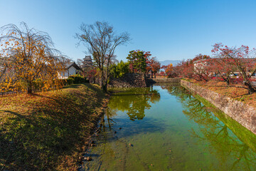 Matsumoto Castle is one of Japan's premier  historic  castle. It is located in the city of Mastumoto ,Nagano prefecture. Castle is surrounded by moat.