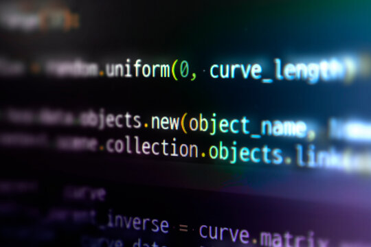 computer programming source code close up monitor