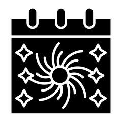 New Year Calendar Icon Style