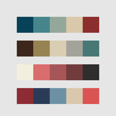 Fashion Trend Vintage Color guide palette 2024-25. An example of a color palette vector. Color palette for fashion designers, business, garments, and paints colors company purpose