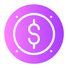 dollar gradient icon