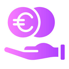 get money gradient icon