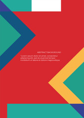 Obraz premium Poster template background design vector. Collection of creative abstract gradient vibrant colorful curve, geometric shape background. Design illustration for business card, cover, banner, wallpaper.