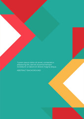 Modern poster with minimalist frames design and retro hipster geometric elements. Design elements for cover, brochure, magazine, poster, flyer, mobile apps