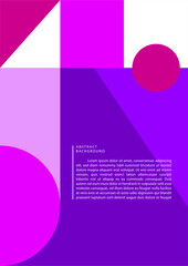 Modern abstract geometric poster cover, minimal covers design with pop art color palette. Colorful geometric background, vector illustration.