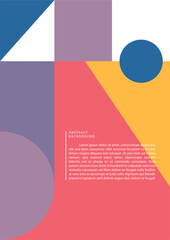 Modern abstract cover poster, minimal covers design. Colorful geometric background, vector illustration.