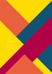 Modern geometric poster cover background. Memphis backgrounds, abstract geometric patterns, vector trendy line design. Simple minimal elements in flat color, modern pattern background