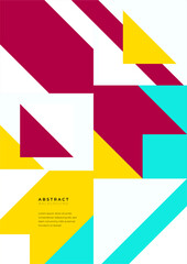 Abstract geometric pattern design in retro style. Vector illustration for poster, cover, flyer, business corporate template, annual report, and background