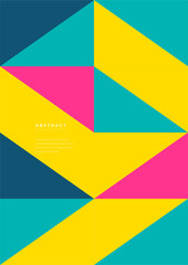 Abstract geometric pattern design in retro style. Vector illustration for poster, cover, flyer, business corporate template, annual report, and background