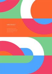 Abstract geometric pattern design in retro style. Vector illustration for poster, cover, flyer, business corporate template, annual report, and background