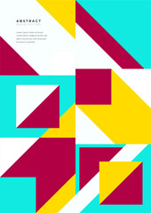 Abstract geometric pattern design in retro style. Vector illustration for poster, cover, flyer, business corporate template, annual report, and background