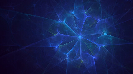 3D rendering abstract multicolor fractal light background