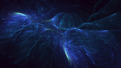 3D rendering abstract multicolor fractal light background