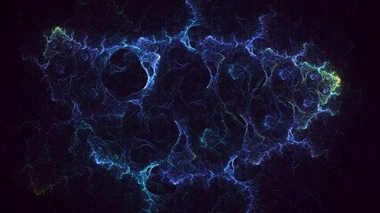 3D rendering abstract colorful fractal light background